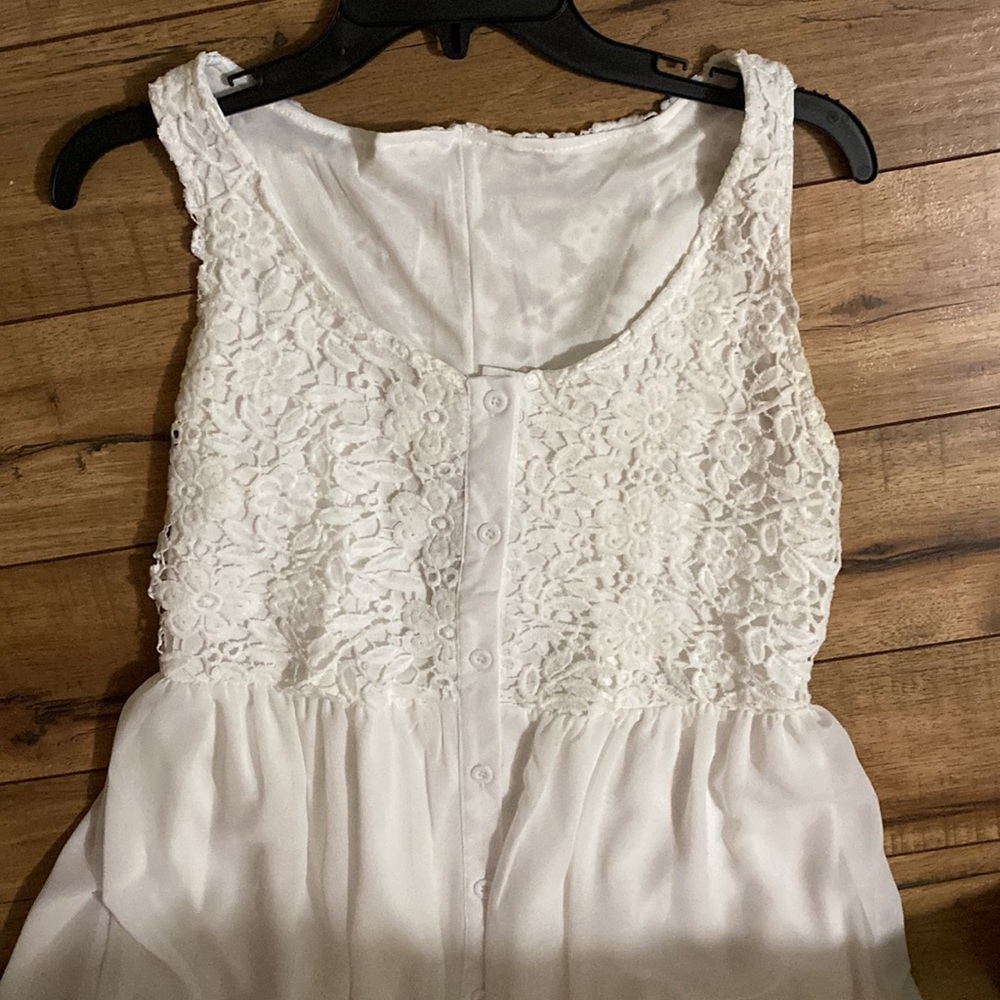 Womens small bridal shower dress. Or just a white sundress